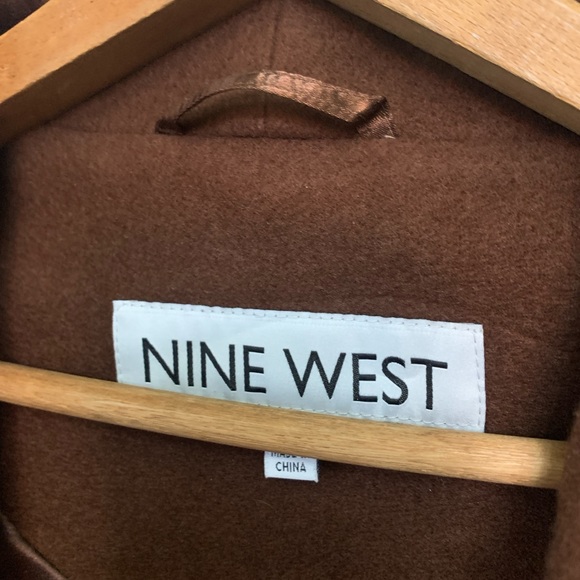 Nine West Brown Trench Coat with Wide Lapels and Relaxed Fit - Picture 6 of 6